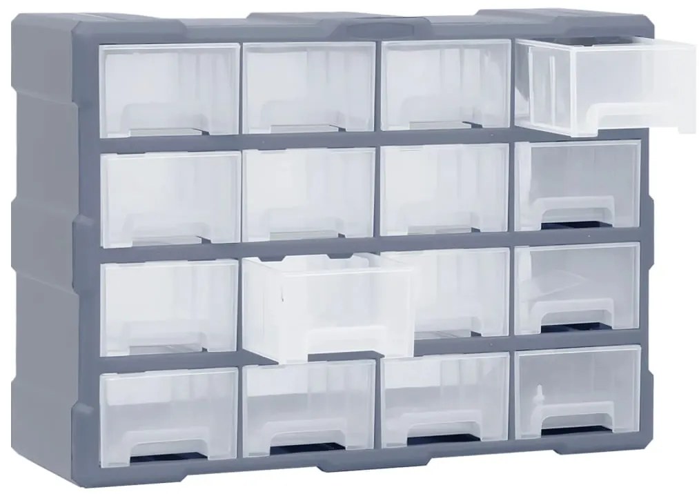 Caixa organizadora com 16 gavetas médias 52x16x37 cm
