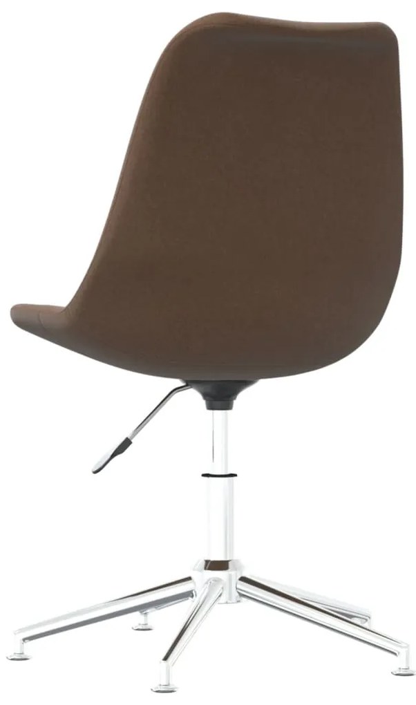Cadeiras de jantar giratórias 2 pcs tecido castanho
