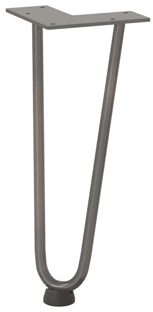 Pernas de grampo para mesa de centro 4 peças Aço natural 30 cm Aço mac