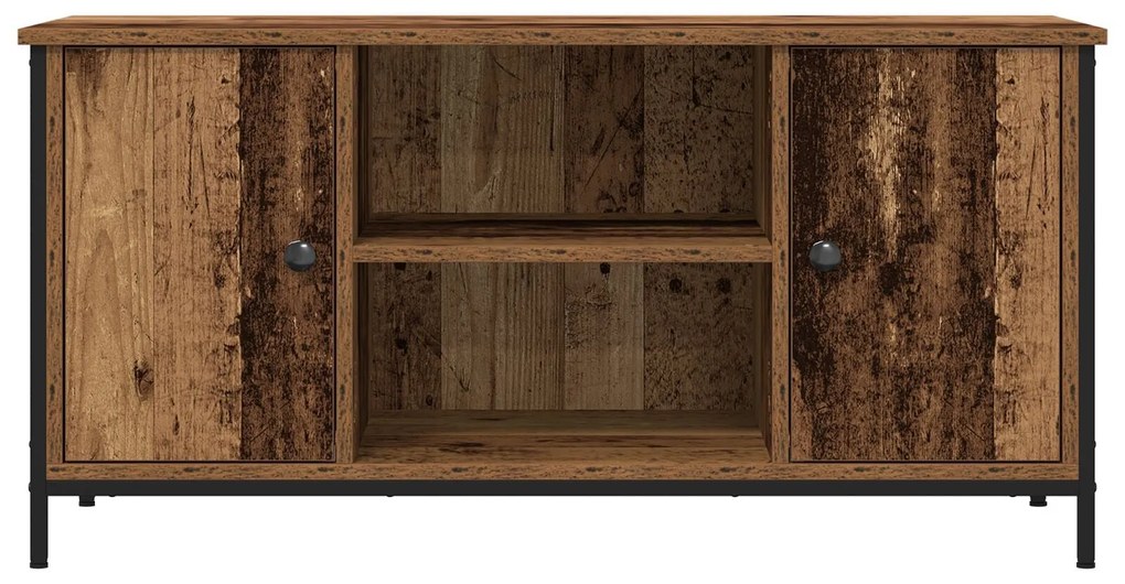 Gabinete de TV Madeira Antiga 100x40x50 cm Madeira de Engenharia e Aço