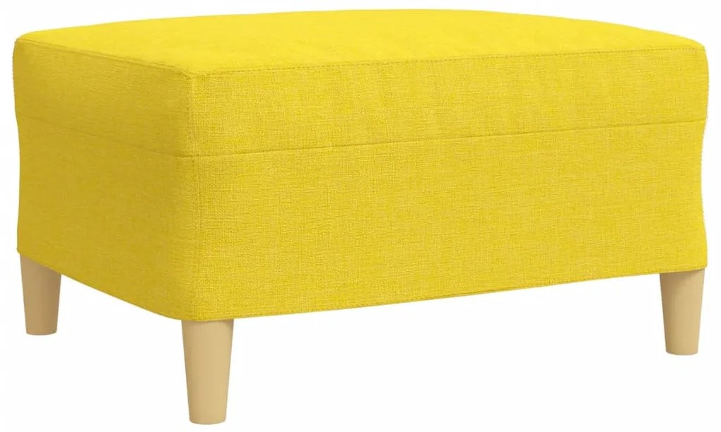 3 pcs conjunto de sofás c/ almofadas/apoio pés tecido