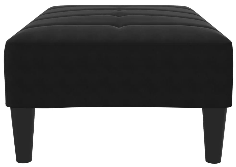 Apoio de pés 77x55x31 cm veludo preto