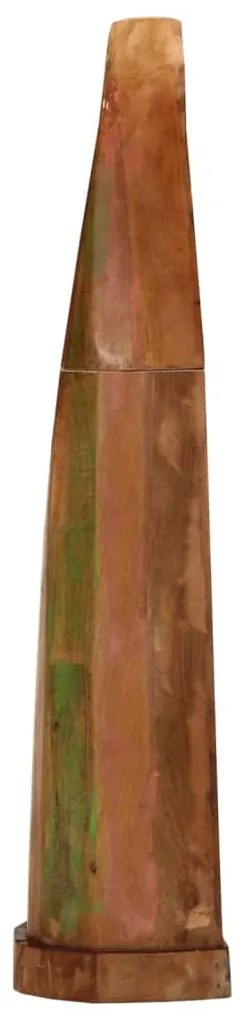 Armário em forma de barco 39x27x127cm madeira recuperada maciça