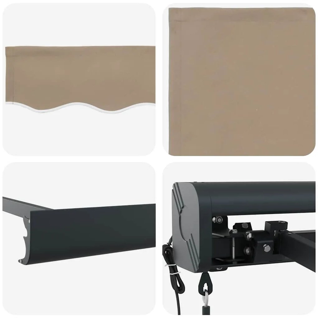Toldo Retrátil Automático Bege 300x250 cm