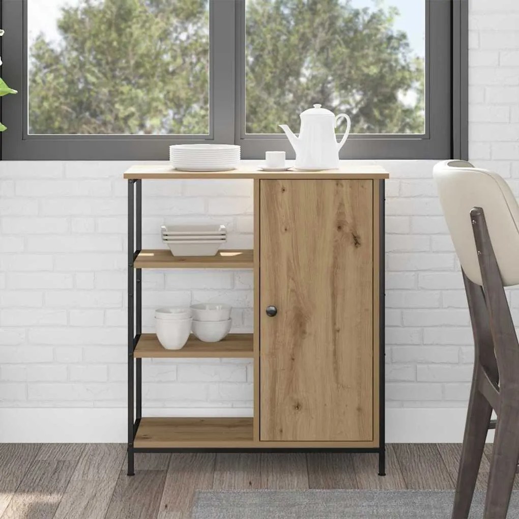 vidaXL Sideboard Carvalhos Artisan 70x30x80 cm Madeira de engenharia