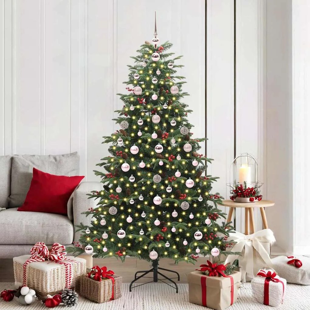 vidaXL Árvore de Natal Artificial Verde 180 cm PVC, Metal e Plástico