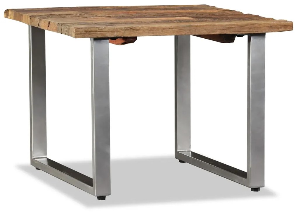 Mesa de centro madeira reciclada maciça 55x55x40 cm