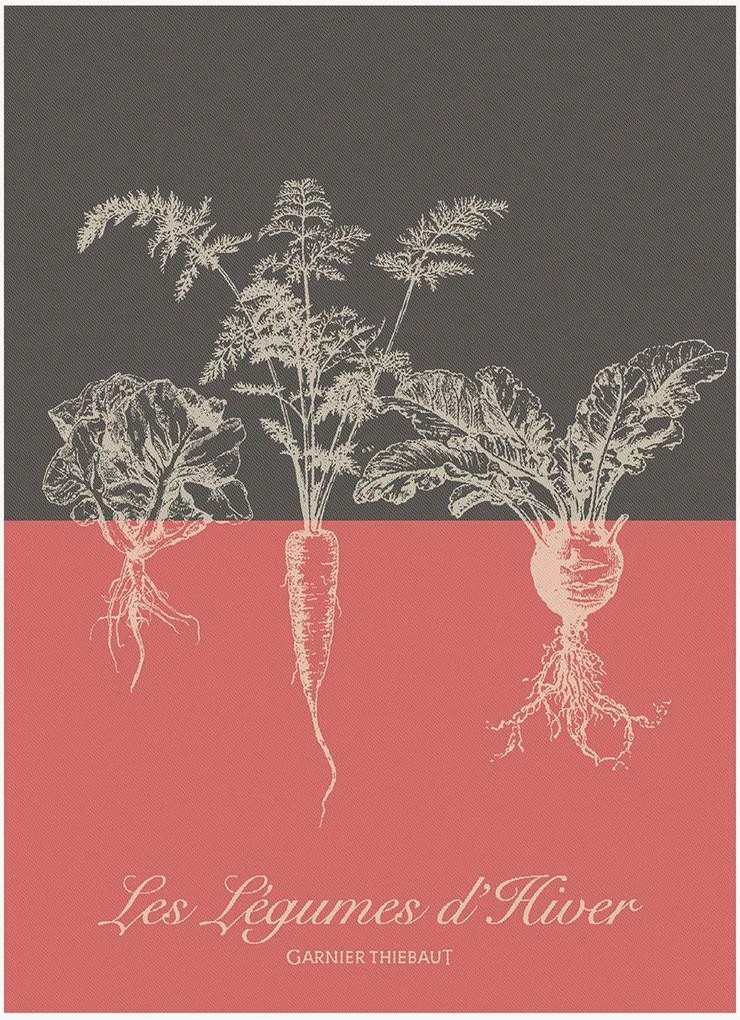 Panos de cozinha jacquard Legumes D'Hiver Tomette, conjunto de 4