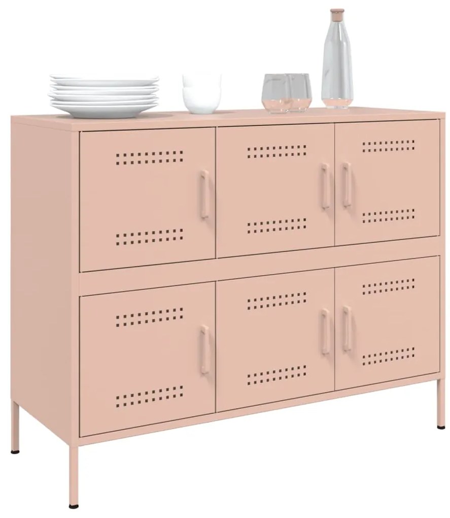 Aparador 100,5x39x79 cm aço rosa