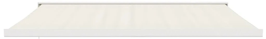 Toldo retrátil 4x3 m tecido e alumínio cor creme