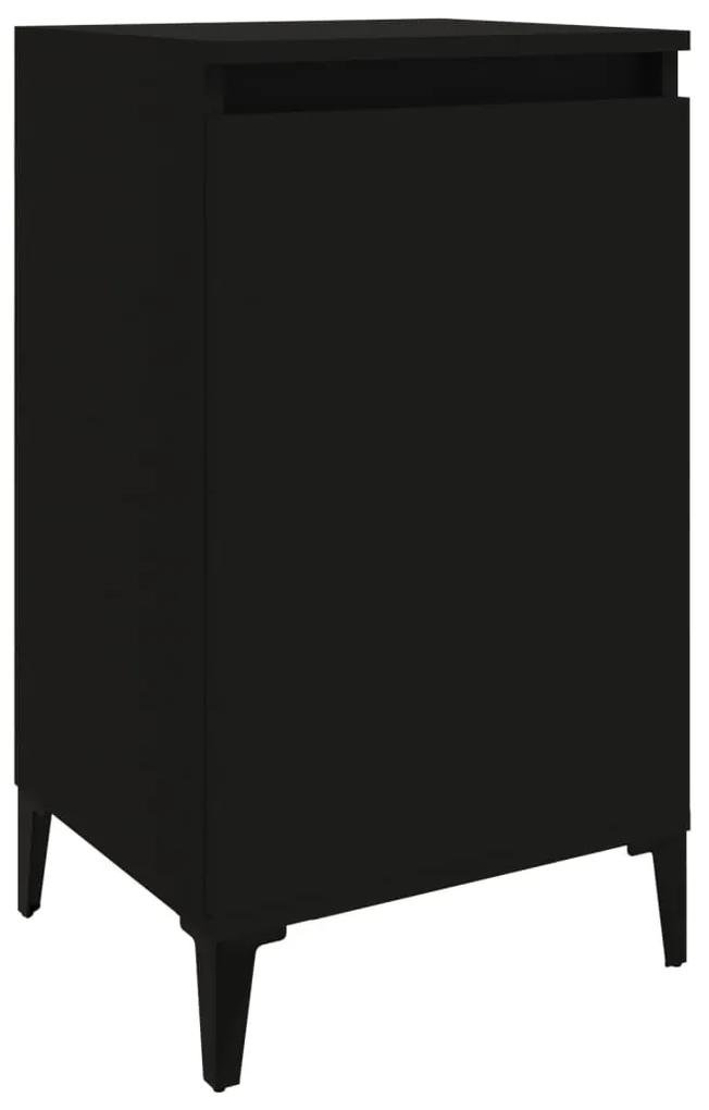 Mesas de cabeceira 2pcs 40x35x70 cm derivados de madeira preto