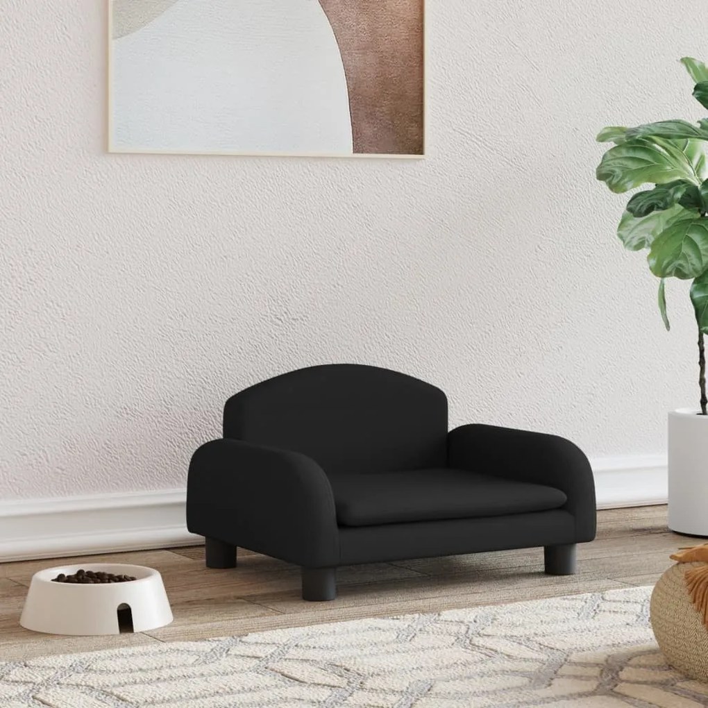 vidaXL Cama para cães 50x40x30 cm tecido preto