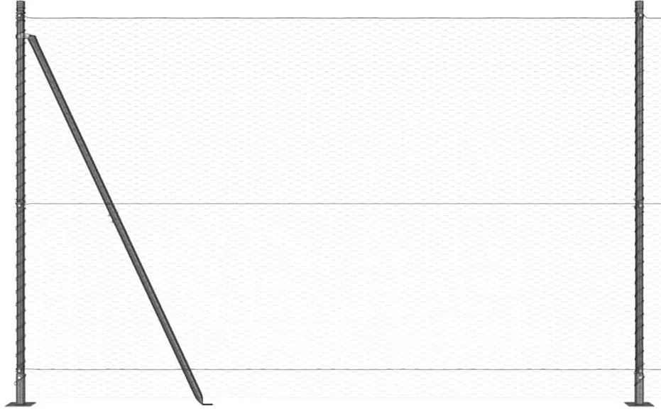 Conjunto de Cercas Conjunto de 2 Cinza Metal 25 x 1.5 m Durável