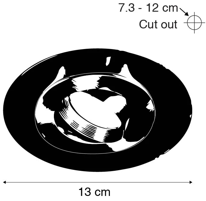 Foco embutido redondo de aço inclinável com anel de enchimento - Edu