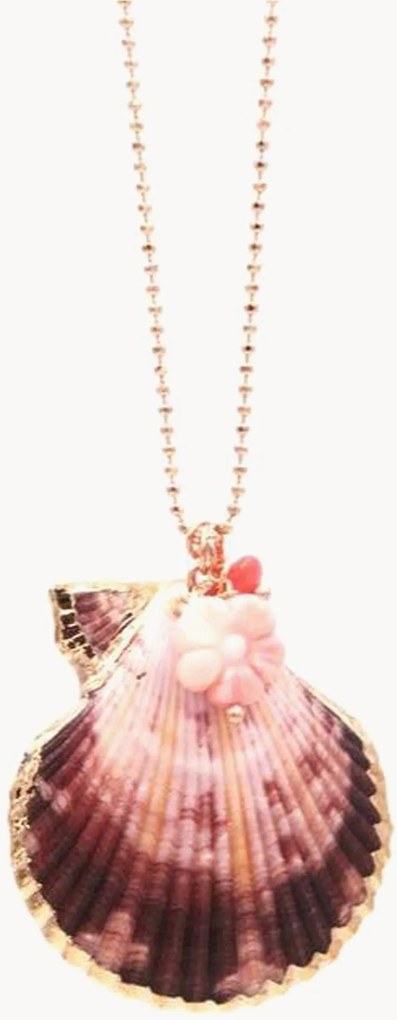 Colar de corrente de bolas banhado a ouro com cristal Joline