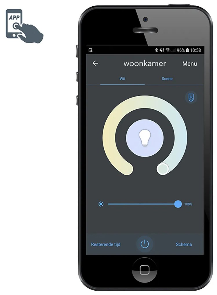 Conjunto de 2 Lâmpadas LED Inteligentes E27 Dimerizáveis A60 Fosco 8.5W 806lm 2200-4000K