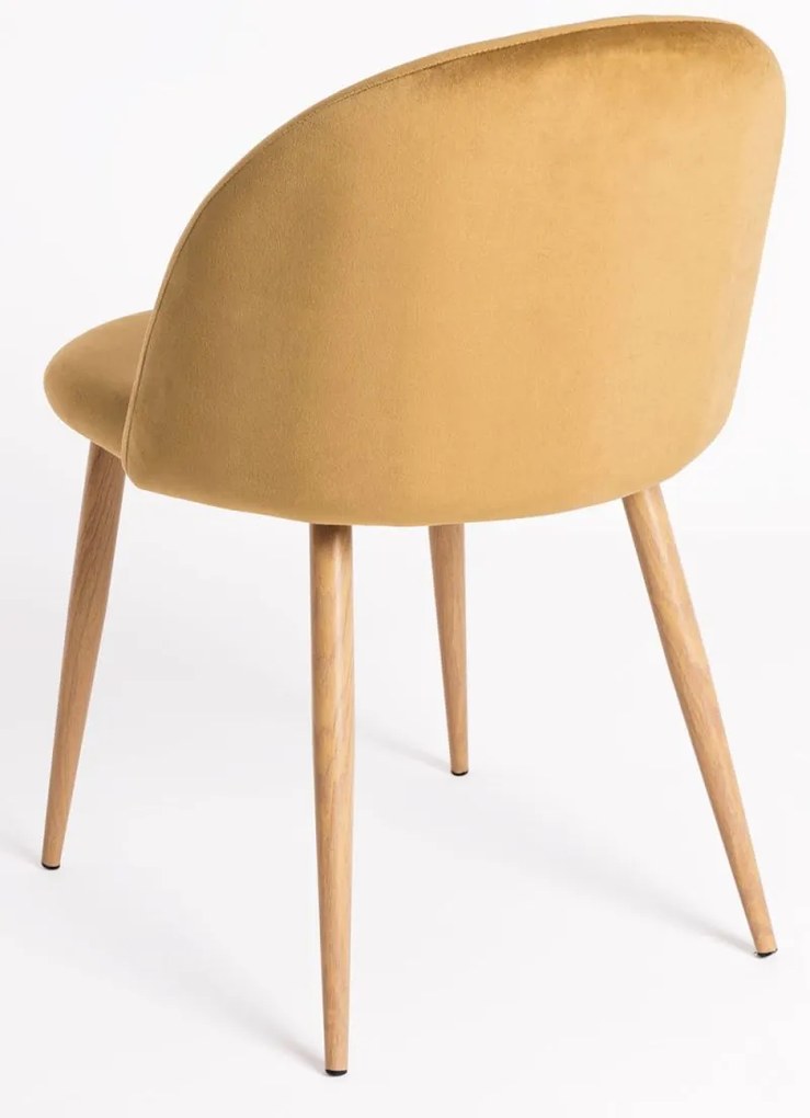 Pack 4 Cadeiras Vint Veludo - Amarelo dourado