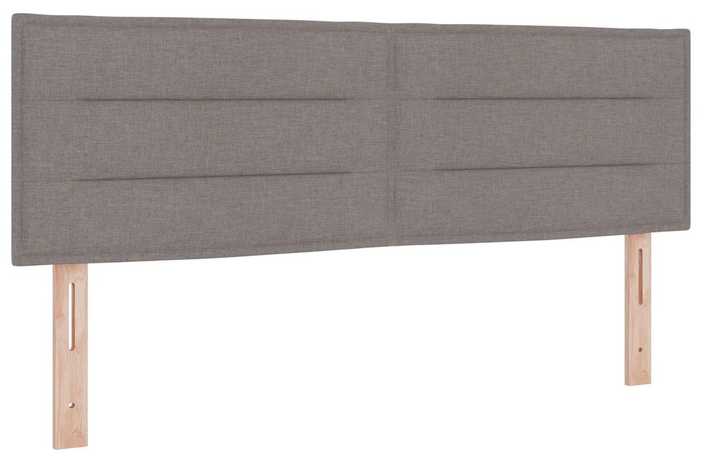 Cama Box Spring com Colchão Taupe 140x200 cm Tecido