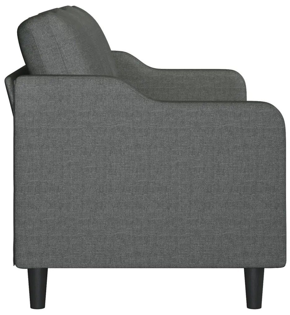 Sofá de 3 lugares 180 cm tecido cinza-escuro