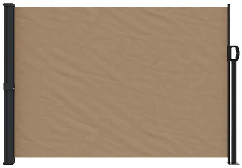 Toldo lateral retrátil 140x300 cm cinzento-acastanhado