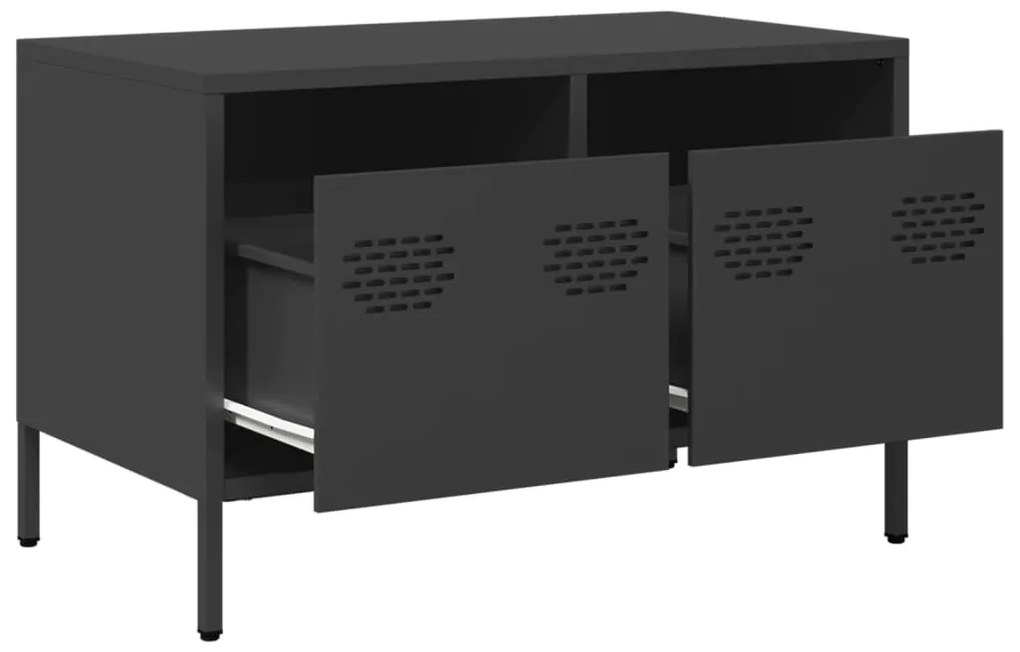 Móvel de TV 68x39x43,5 cm aço laminado a frio preto