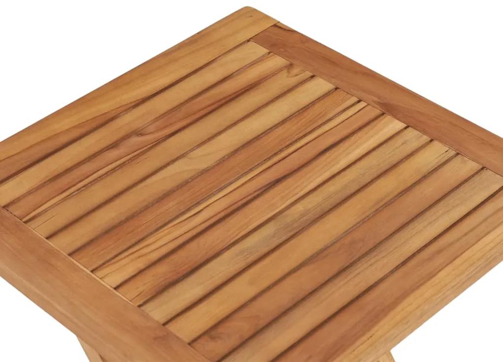 Mesa de jardim dobrável 45x45x45 cm madeira de teca maciça