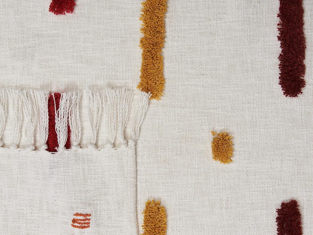 Manta decorativa em algodão multicolor 130 x 180 cm ALAPPUZHA Beliani