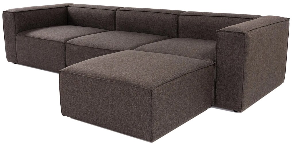 Sofá de Canto Fora – Castanho Escuro – 296 cm x 66 cm x 185 cm