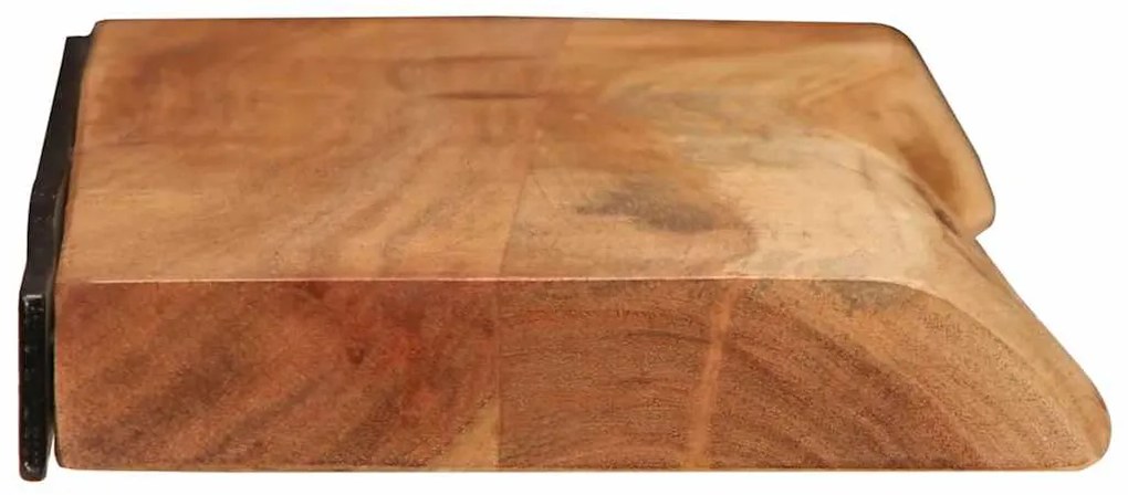 Prateleiras parede 2 pcs 80x20x3,5 cm madeira de acácia maciça