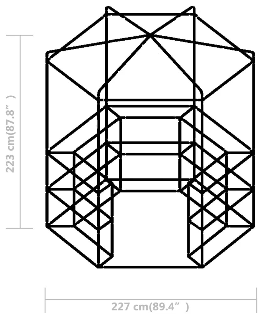 Estufa com prateleiras 227x223 cm aço