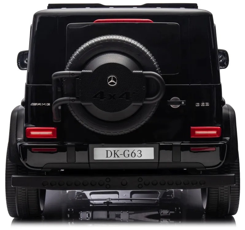 Carro elétrico para Crianças 24V, 4x200W 2 Lugares Mercedes Benz G63 AMG XXL MP4 Rodas de espuma EVA, Assento Couro Preto