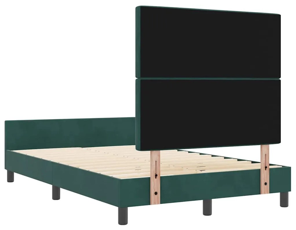 Cama vidaXL Verde Escuro 120x200 cm Veludo