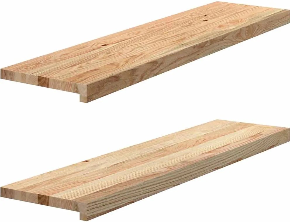 vidaXL Soleiras da janela 2 pcs 100x30x2cm carvalho maciço não tratado