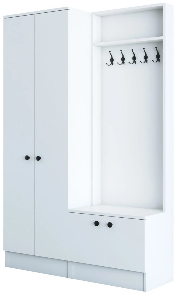 Hall Stand M5 – Branco – 119,6 cm x 182,8 cm x 37,3 cm