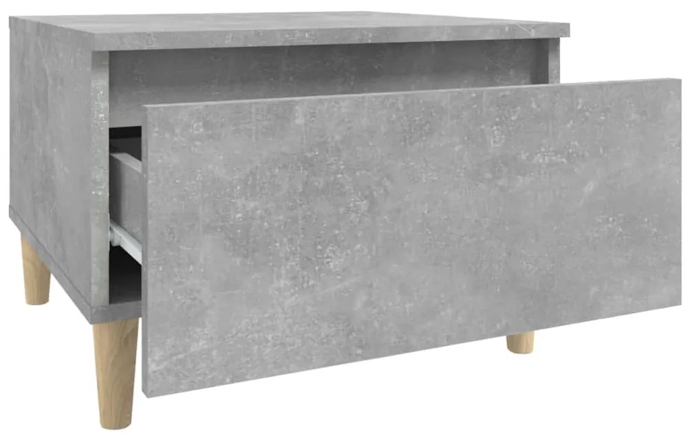 Mesa de apoio 50x46x35 cm derivados de madeira cinzento-cimento