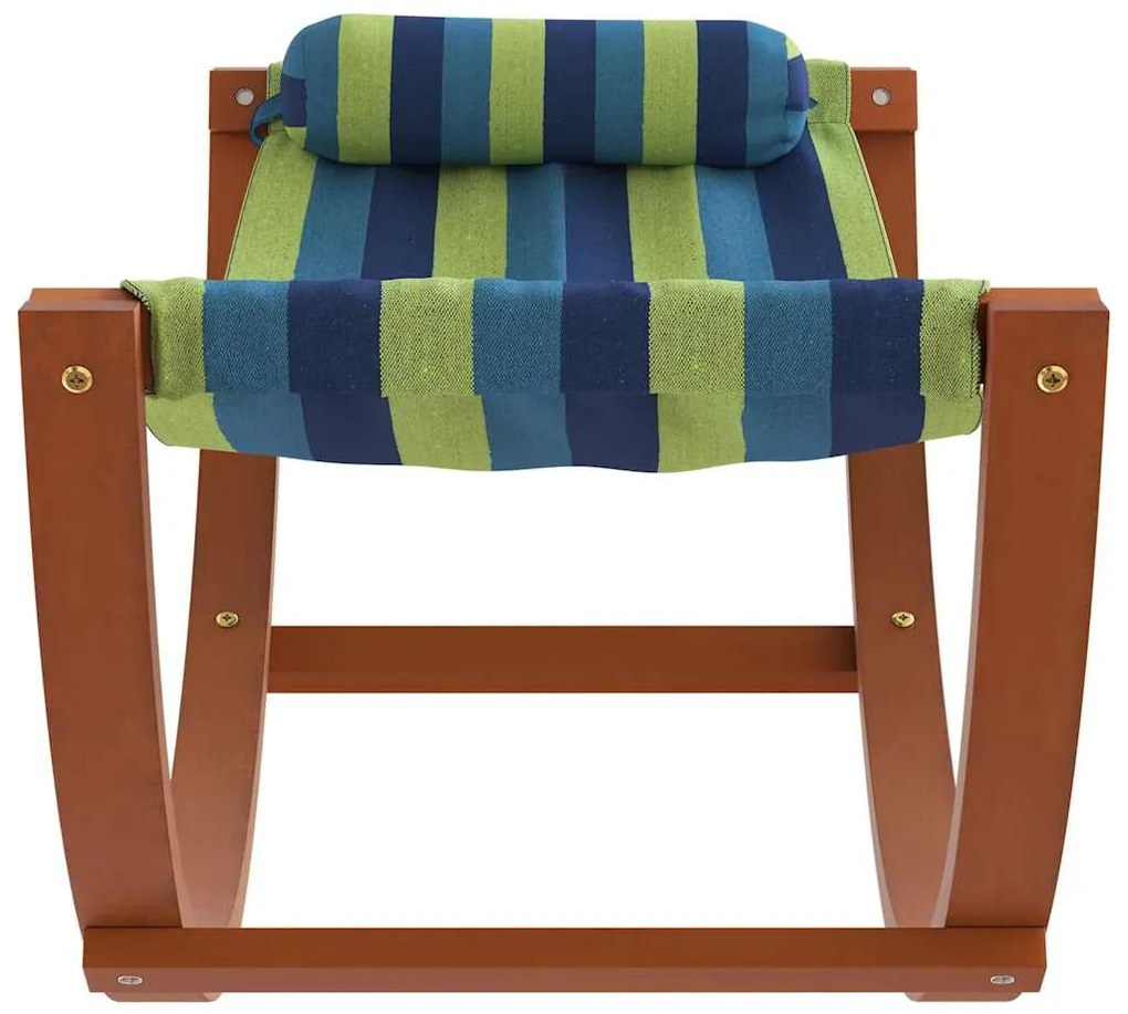 Cama de rede para crianças tecido azul e verde