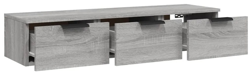 Armário de parede 102x30x20cm derivados madeira cinzento sonoma