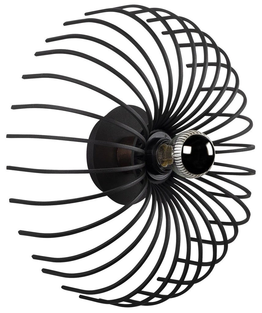 Candeeiro de Parede Aspendos – Preto – 12x36 cm