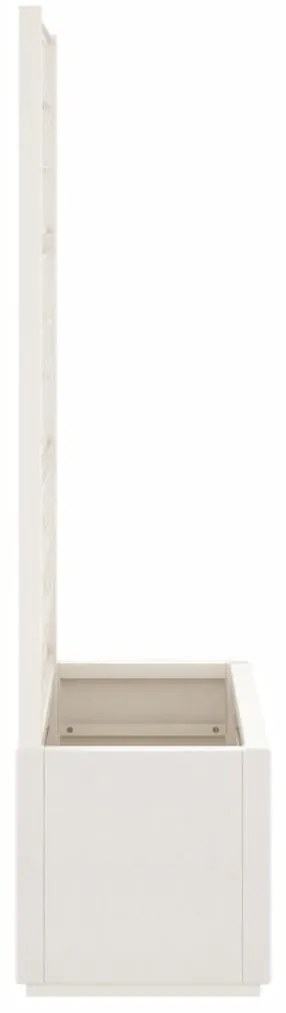 Vaso/floreira de jardim c/ treliça 80x36x140 cm PP branco