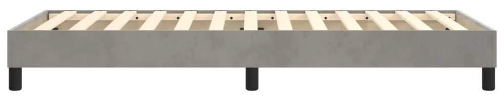 Estrutura de cama sem colchão 80x200 cm veludo cinzento-claro