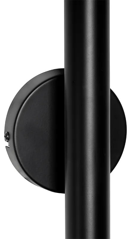 Aplique Art Deco preto 2 luzes - Tubi Art Deco