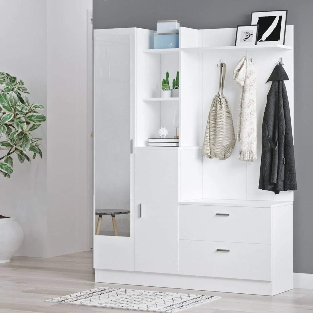 Cabideiro DD5 – Branco – 140x181,8x36,8 cm