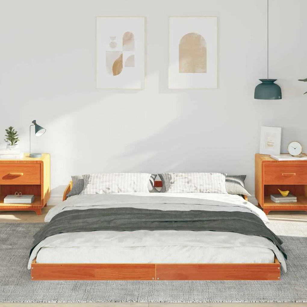Estrutura da Cama Castanho-mel 140 x 220 cm