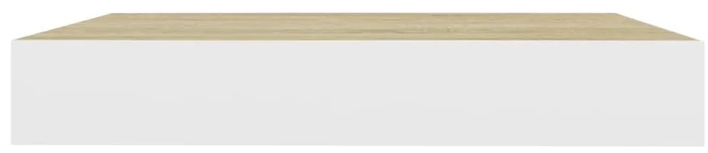 Prateleiras de parede 2 pcs 23x23,5x3,8cm MDF carvalho e branco