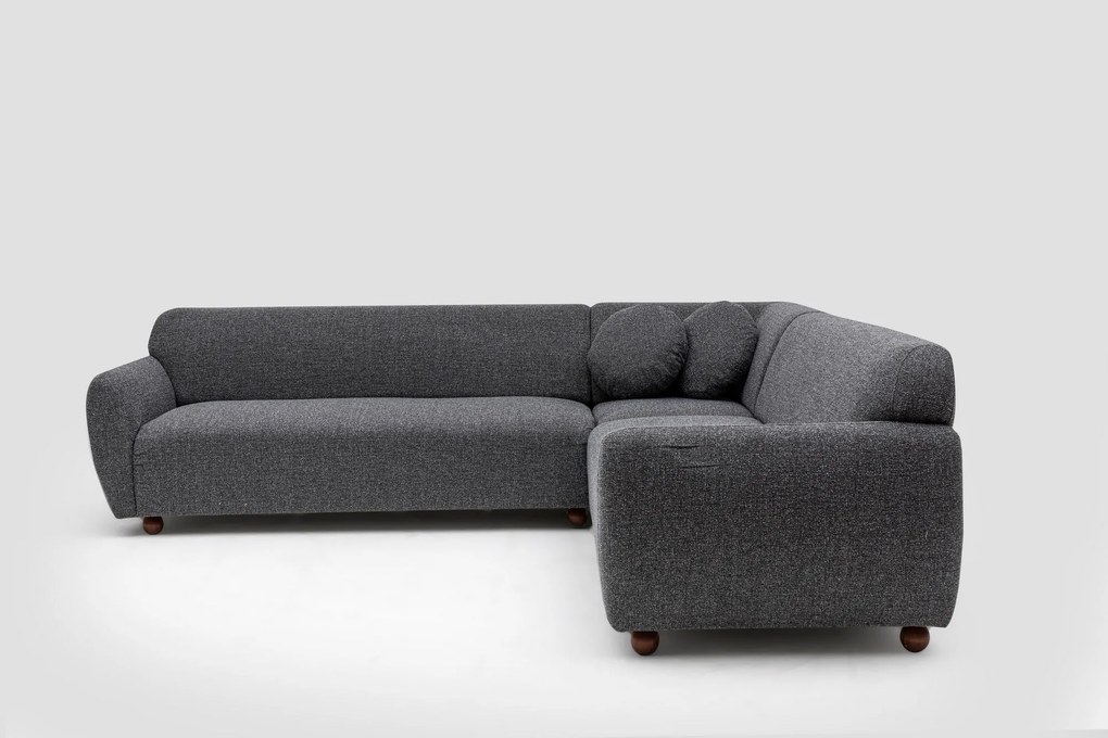 Sofá de Canto Eddy – Cinzento Escuro – 280 x 280 cm