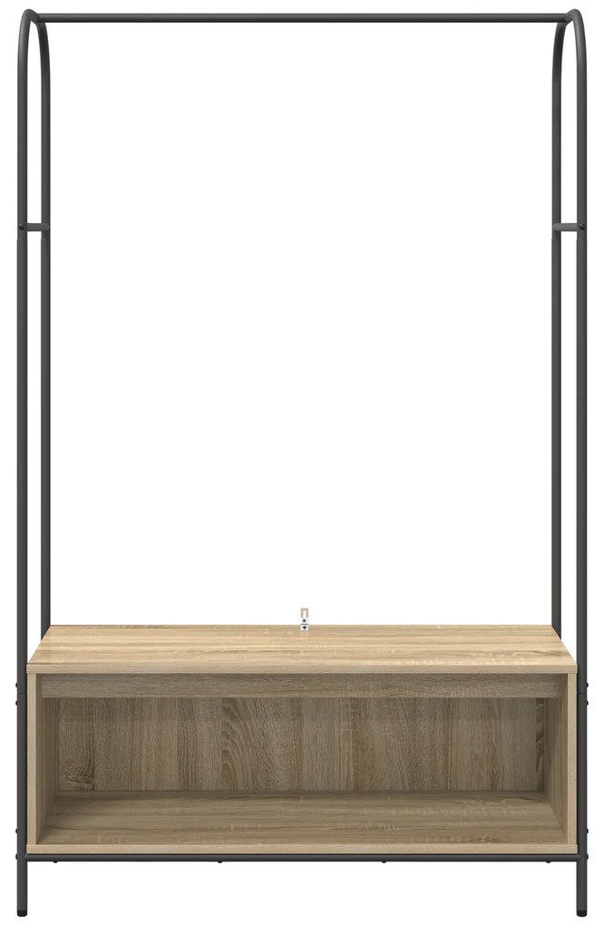 Cabideiro com prateleiras Carvalho Sonoma 100x44x160 cm
