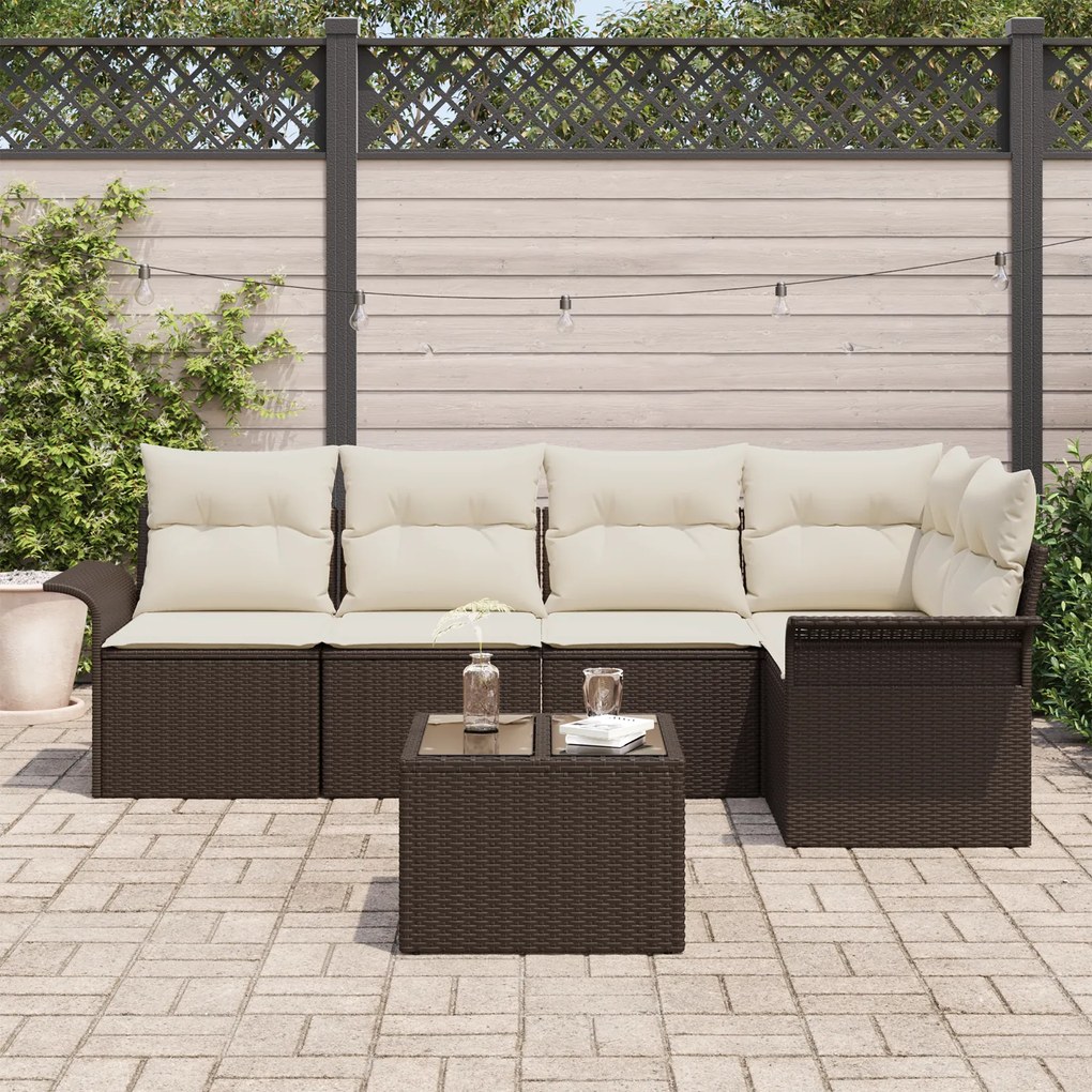Conjunto de Sofá de Jardim vidaXL 5 Peças com Almofadas Cinza de Polyr