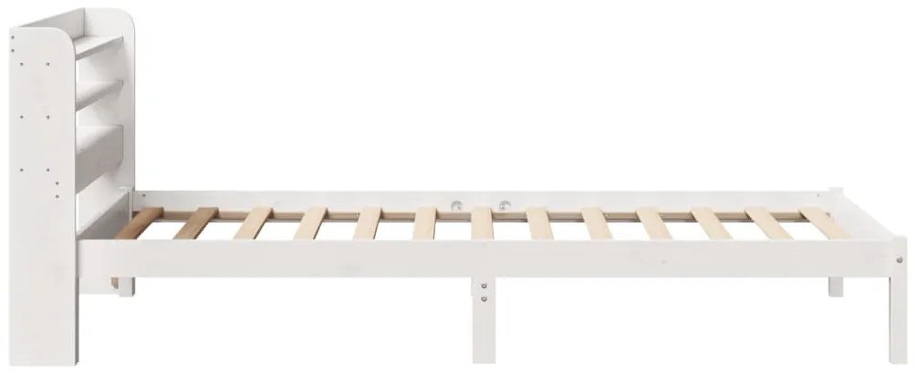 Cama sem colchão 100x200 cm madeira de pinho maciça branco