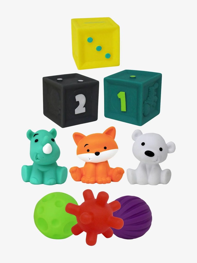 Conjunto de atividades sensoriais, com 9 elementos, da INFANTINO multicolor