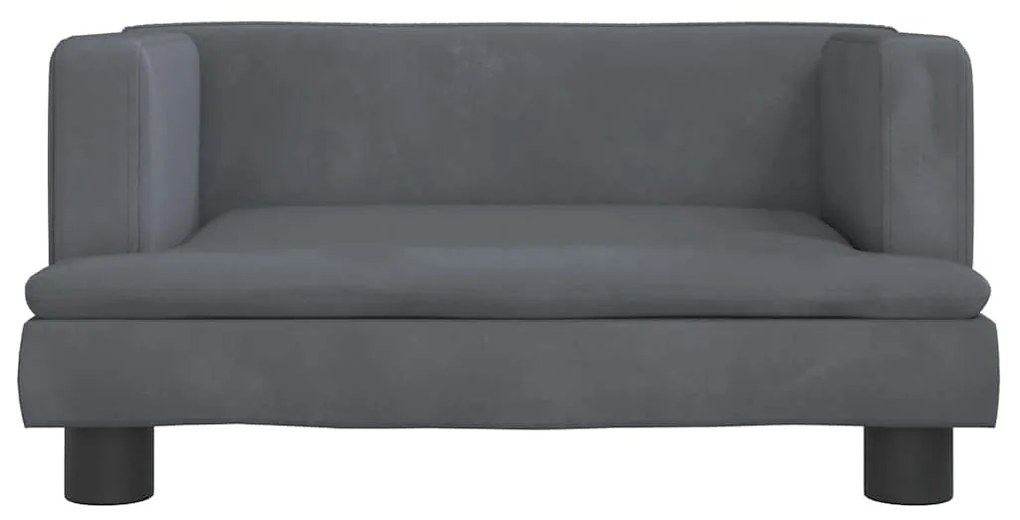Cama para cães 60x40x30 cm veludo cinzento-escuro